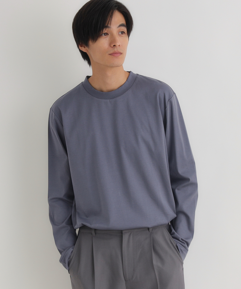 「さらっと心地良い」シルケット加工ロングスリーブTシャツ(遮熱/上質な光沢感/さらっとした着心地)