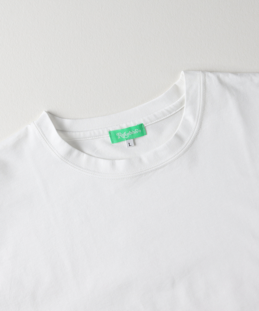 ソイングクRUFF DIVE ホワイト Tシャツ 未使用 接触冷感】ペーパータッチ天竺ロングスリーブTシャツ(M ホワイト