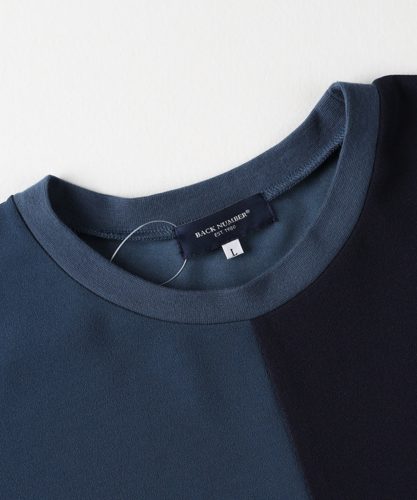梨地切替ロングスリーブTシャツ(M ブルー): トップス｜Right-on