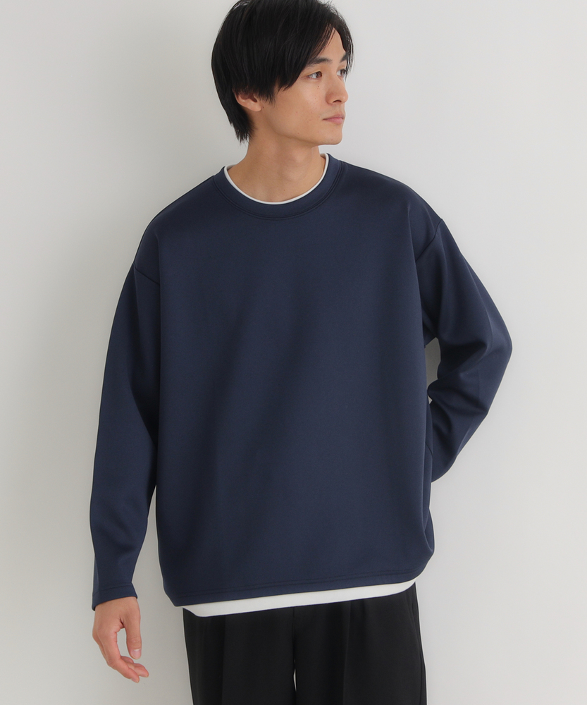 ダンボー様確認用 杢ダンボールフェイクレイヤードトップス(M ネイビー): トップス