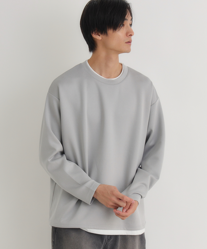 ダンボー様確認用 杢ダンボールフェイクレイヤードトップス(M ネイビー): トップス