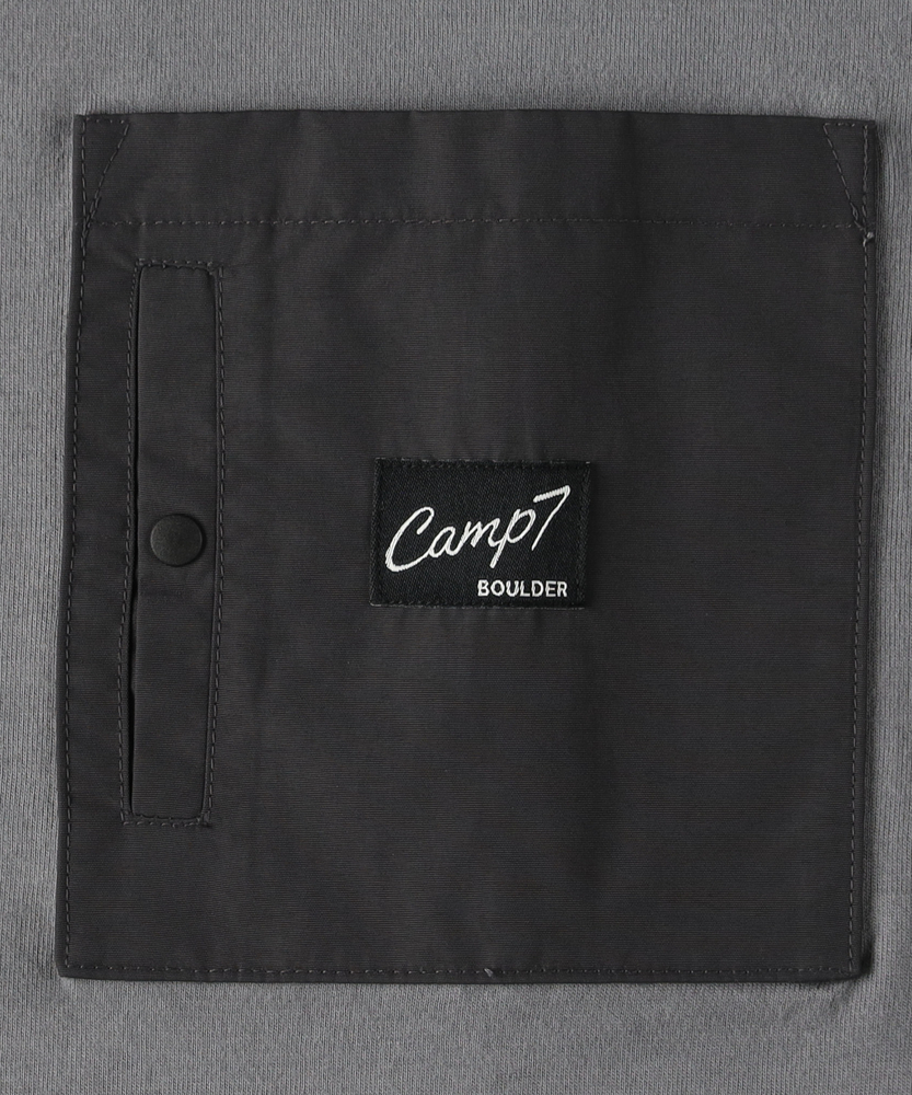 ★未使用近い★プラダ★Italy製★切替ストレッチ★胸ポケット希少ロンTシャツ 胸ポケットロゴ刺繍ロングスリーブTシャツ(M ホワイト