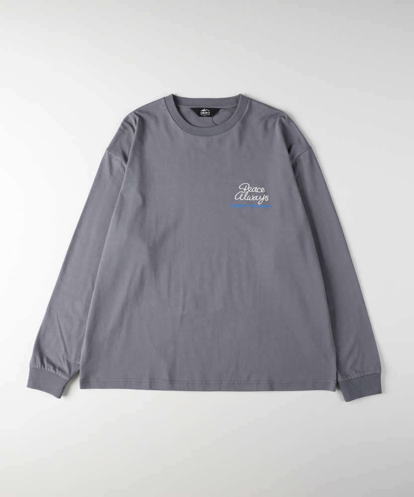 胸ロゴ刺繍ロングスリーブTシャツ(M ホワイト): トップス｜Right