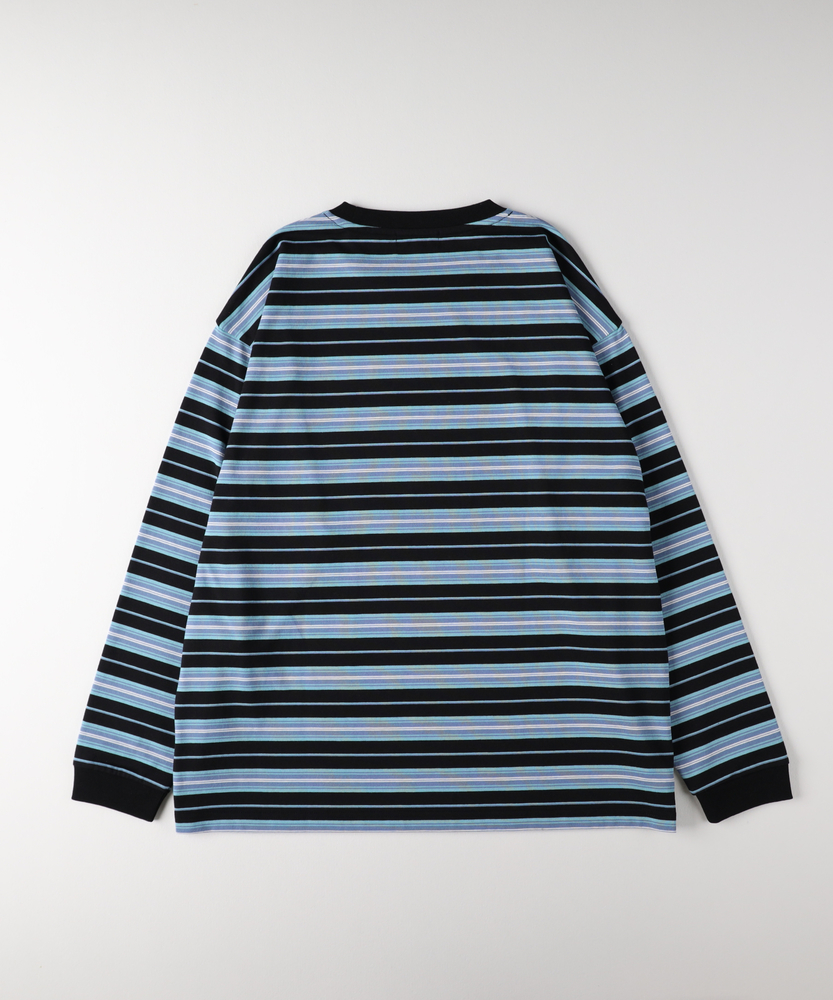 【新品】searoomlynn♡ LogoマルチボーダールーズロンT ネイビー 新品】searoomlynn♡ LogoマルチボーダールーズロンT ネイビー