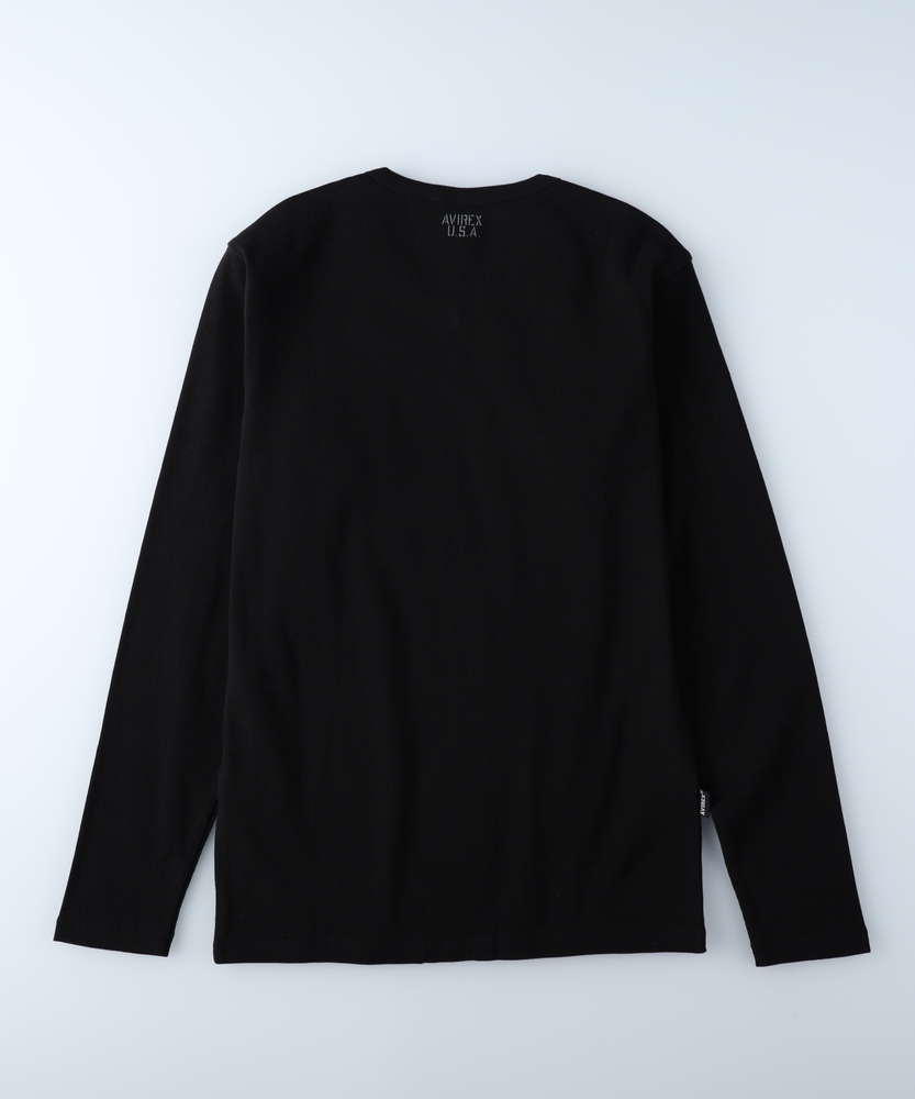 waac 長袖　トップス　ブラック　新品 ワッフルVネック長袖Tシャツ(S ブラック): トップス｜Right-on公式