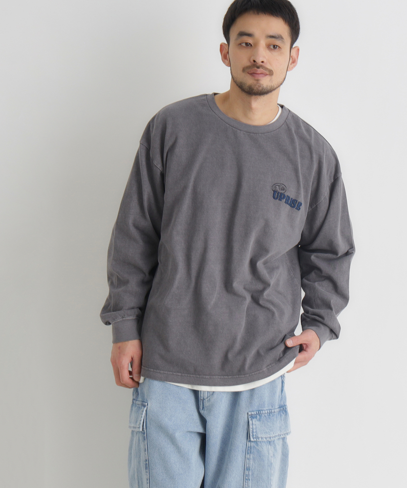 刺繍ロングスリーブTシャツ(S ネイビー): トップス｜Right-on公式