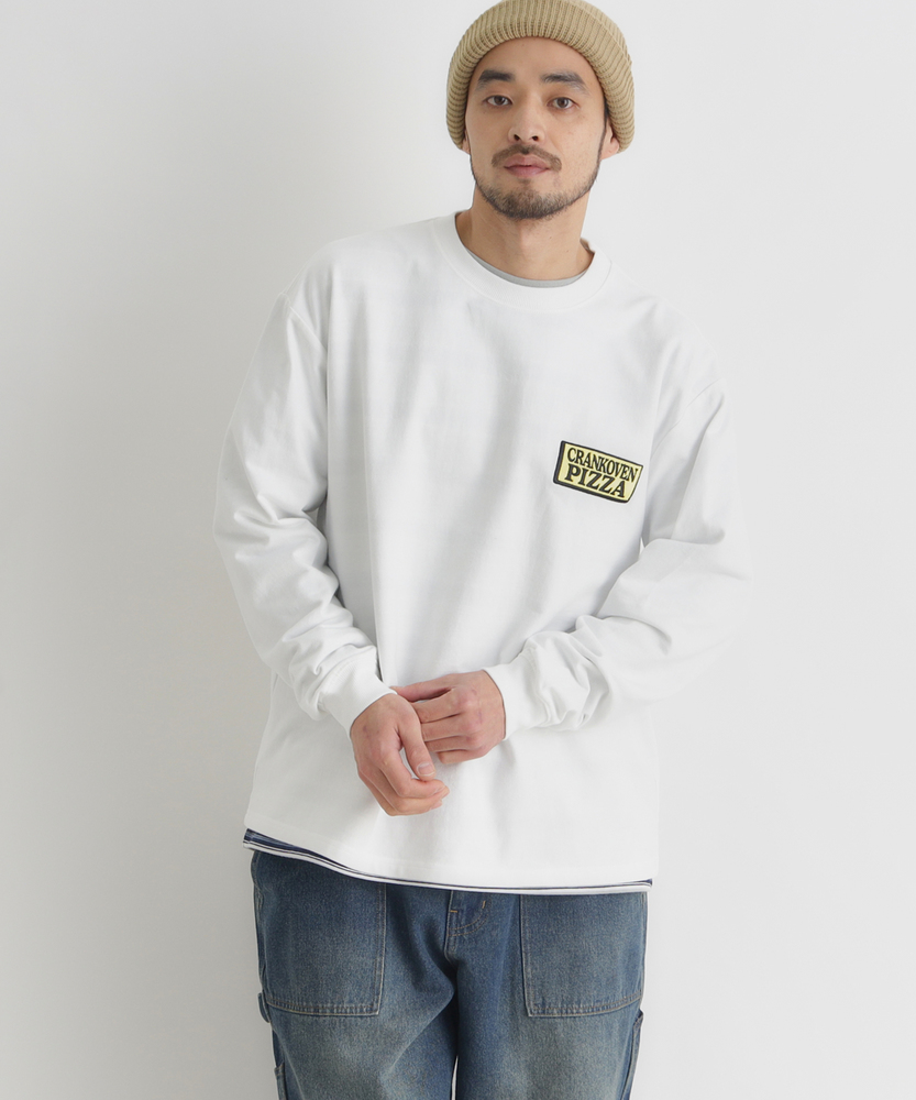 バックアートグラフィックロングスリーブTシャツ