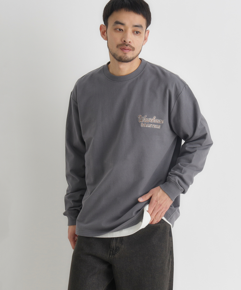 バックアートグラフィックロングスリーブTシャツ