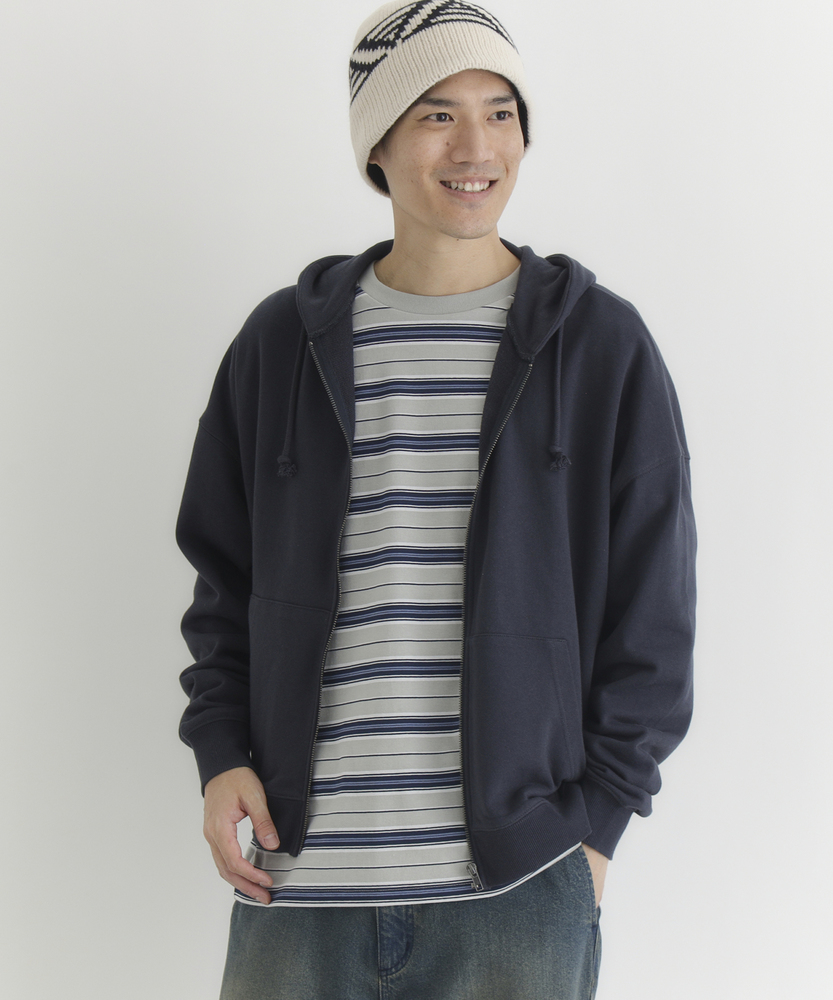 <カートにて10％off：WEB限定/12/8まで>【サッと羽織れる】スウェットジップパーカー