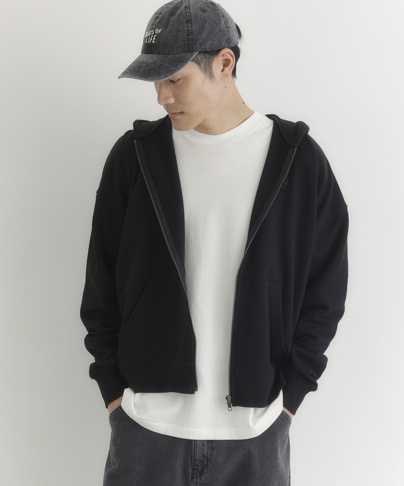 <カートにて10％off：WEB限定/12/8まで>【サッと羽織れる】スウェットジップパーカー