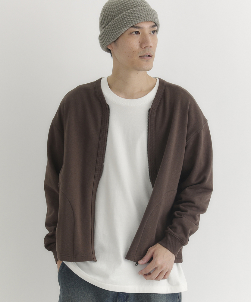 <カートにて10％off：WEB限定/12/8まで>スウェットジップカーディガン