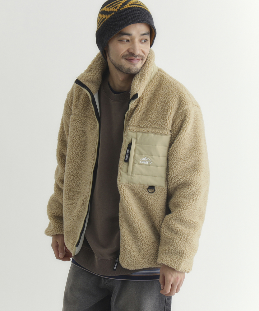 ボアフルジップスタンドネックブルゾン