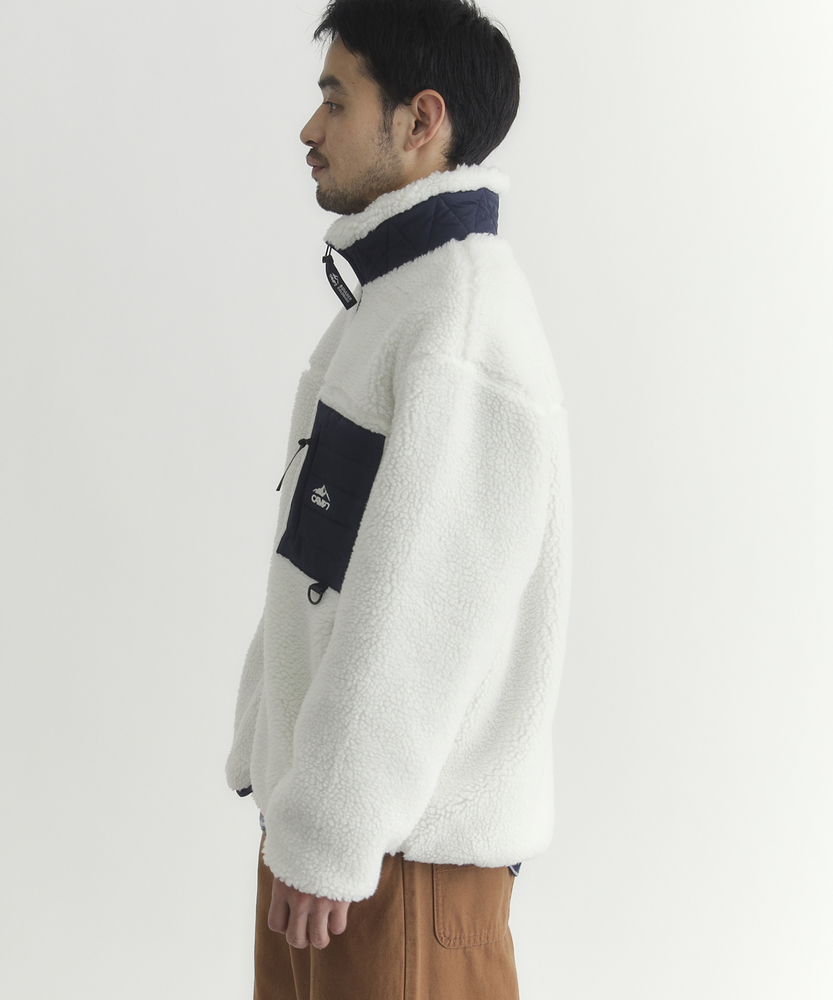 ボアフルジップスタンドネックブルゾン(S ベージュ): ジャケット