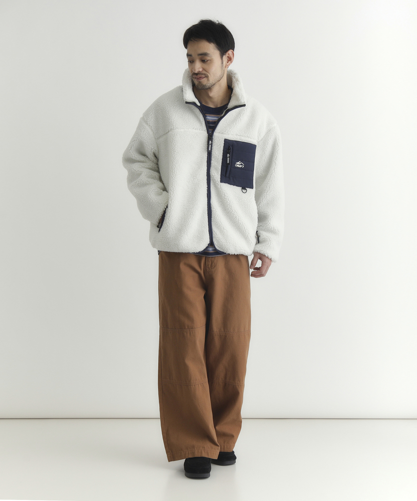 ジャケット・アウター ssssshobon ボアフルジップスタンドネックブルゾン(S ベージュ): ジャケット