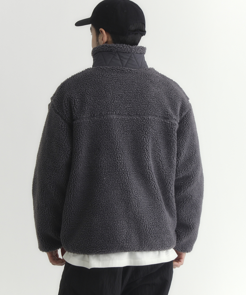 ボアフルジップスタンドネックブルゾン(S ベージュ): ジャケット