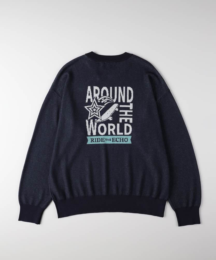 新品未使用　スコットクラブ　メッシュ& ロゴジャガードパーカー ジャガードバックロゴプルオーバーセーター(M ブラック