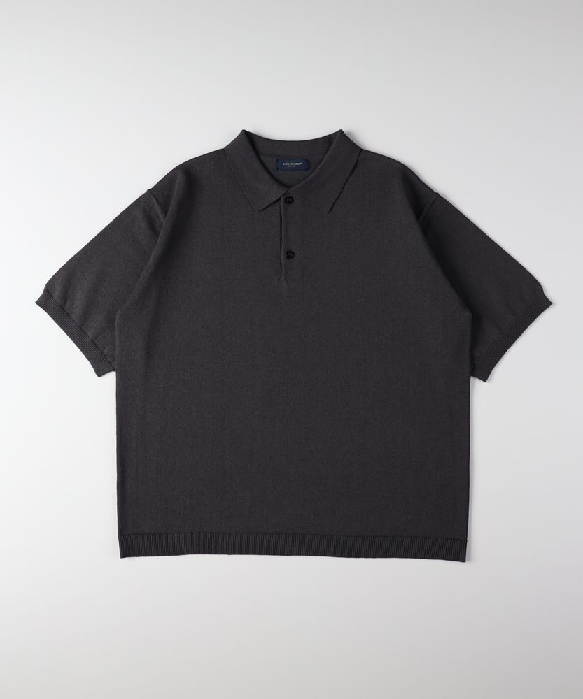 和紙ニットポロ襟プルオーバー