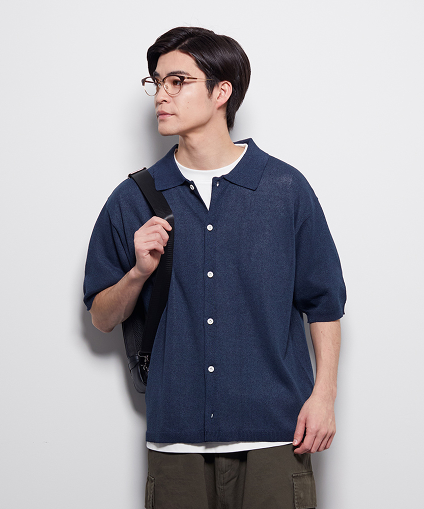 和紙ニットシャツ