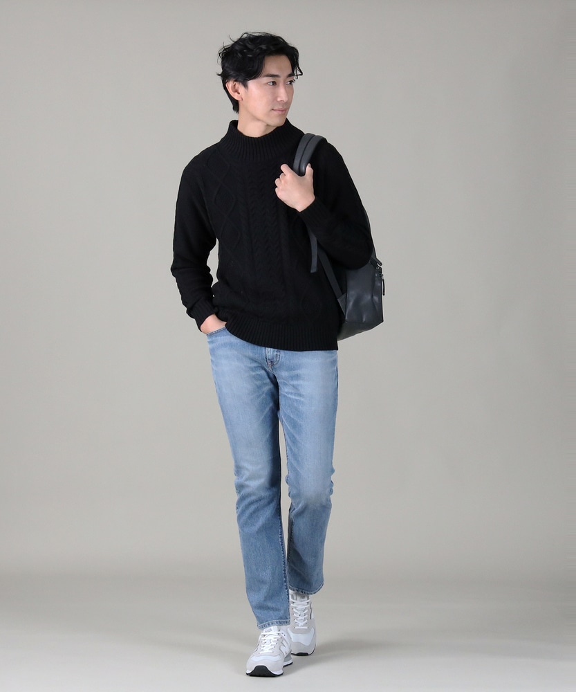 ケーブルモックネックニット メンズ ジーンズセレクトショップ ライトオン