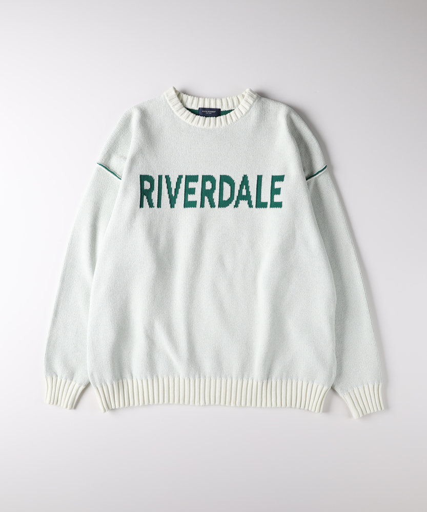 モールニットロゴクルーネックセーター