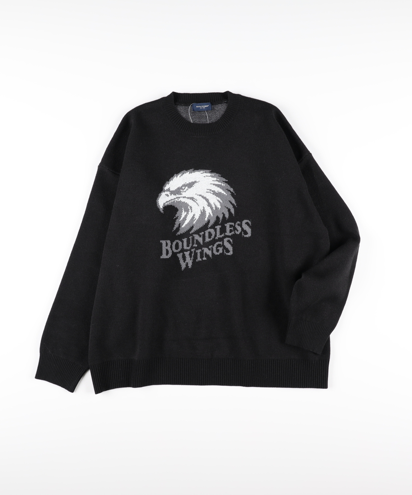 バルキーニットアニマル柄クルーネックセーター