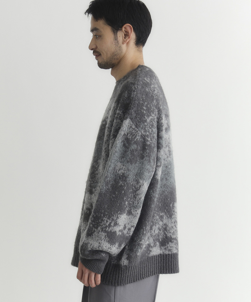 LOOSEプラッシュシャギーニット/グラデーション/ボーダー プラッシュ