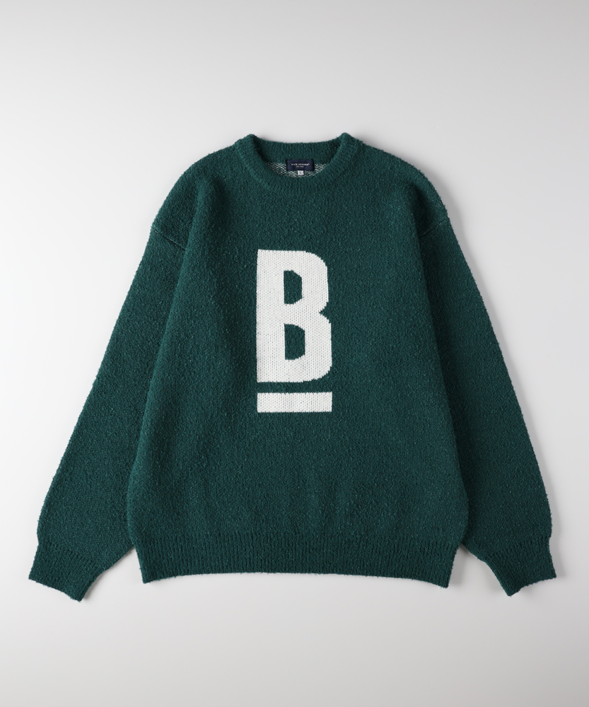 ダブルジャガードロゴクルーネックセーター