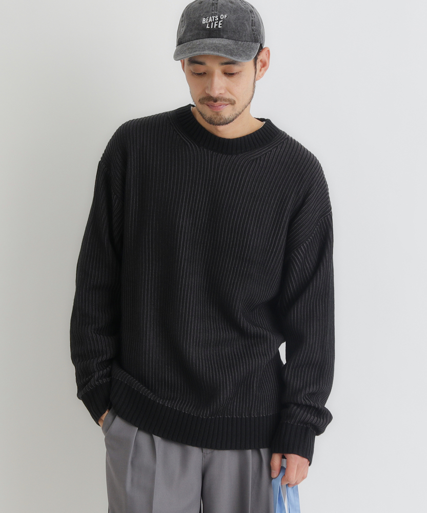 畔編みクルーネックセーター(S オリーブ): トップス｜Right-on公式