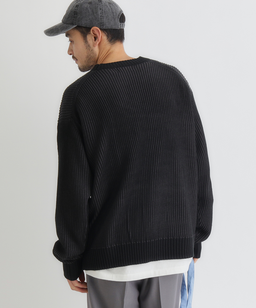 畔編みクルーネックセーター(S オリーブ): トップス｜Right-on公式