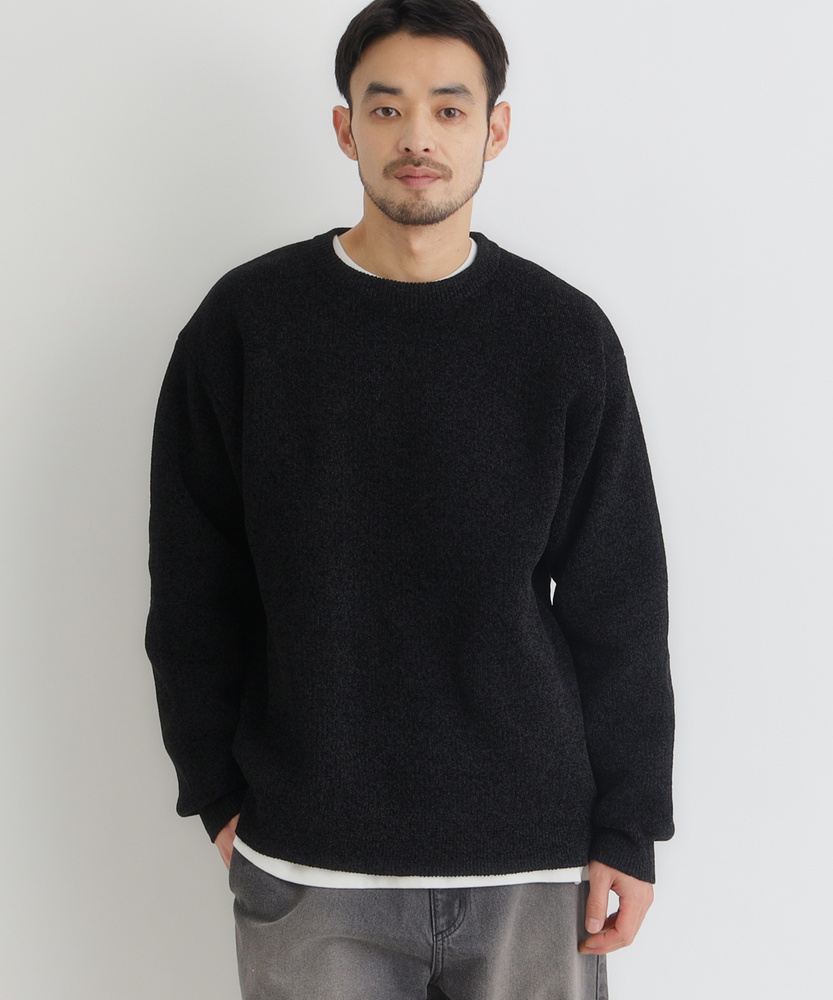 モールジャガードクルーネックセーター(S ネイビー): トップス｜Right