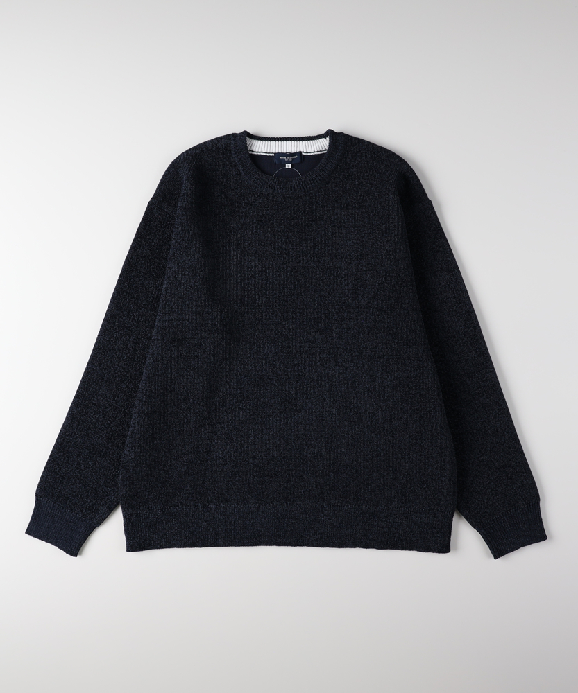 マルボンセーター モールジャガードクルーネックセーター(S ネイビー): トップス｜Right