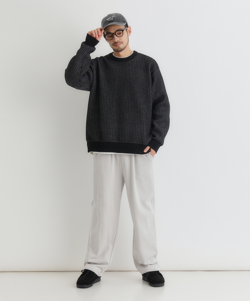 モールジャガードクルーネックセーター(S ネイビー): トップス｜Right