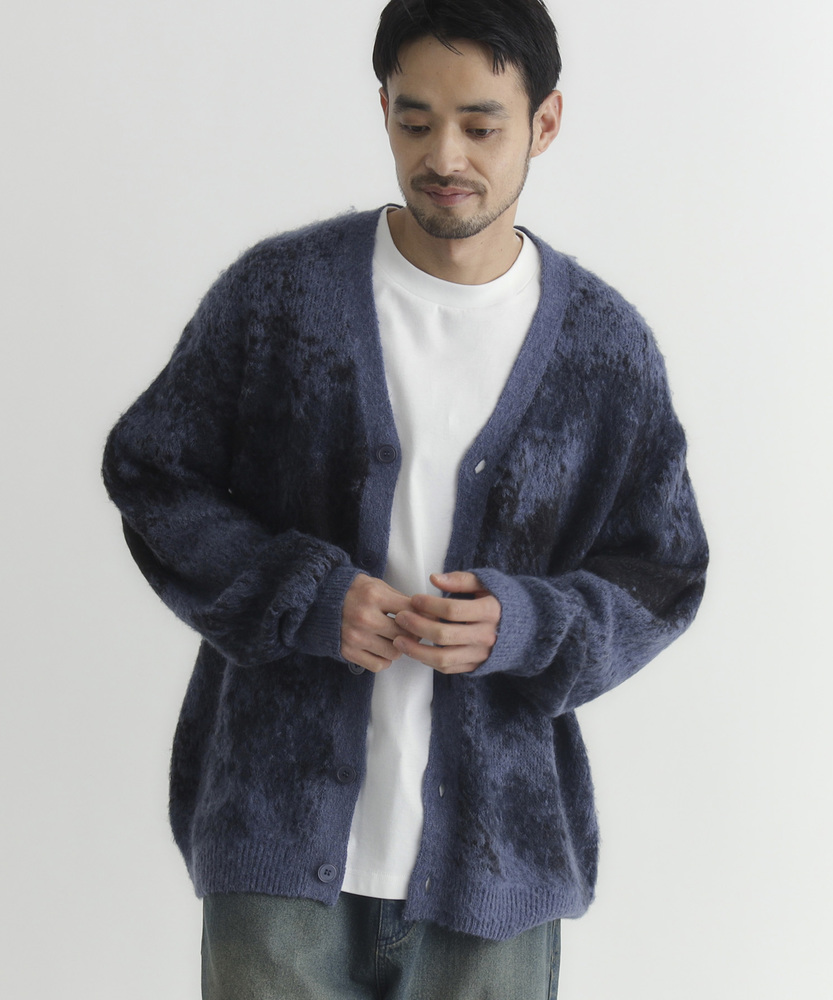 シャギーニットグラデーションカーディガン