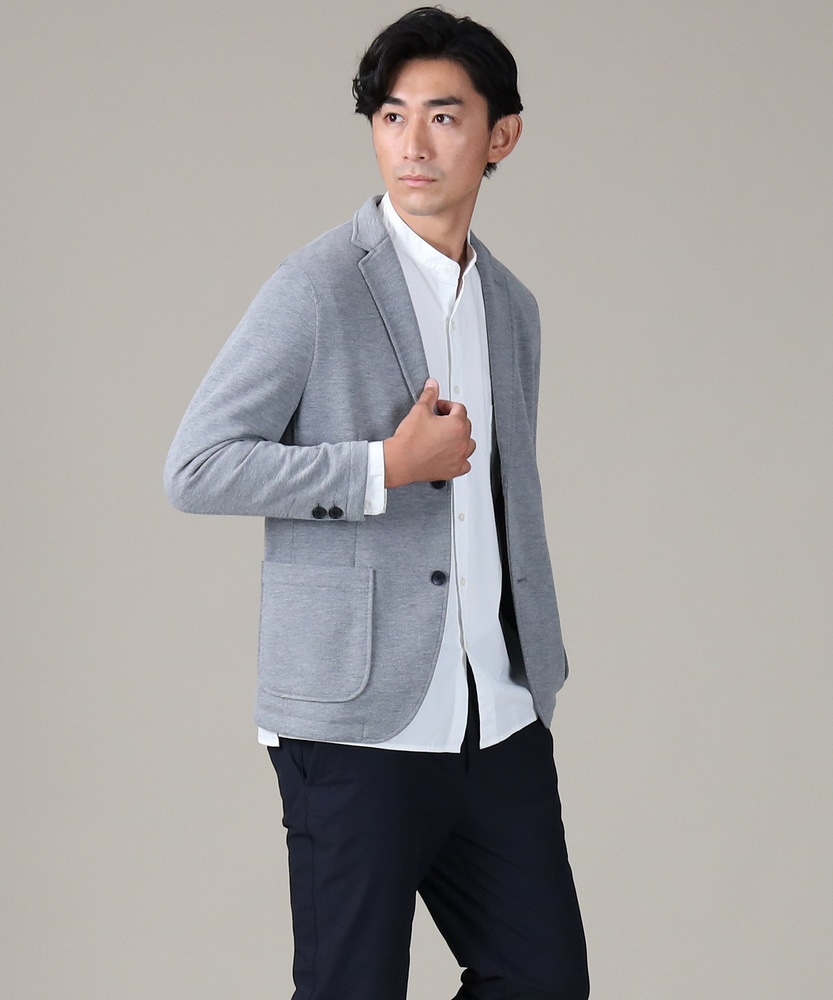 鹿の子テーラードジャケット メンズ ジーンズセレクトショップ ライトオン