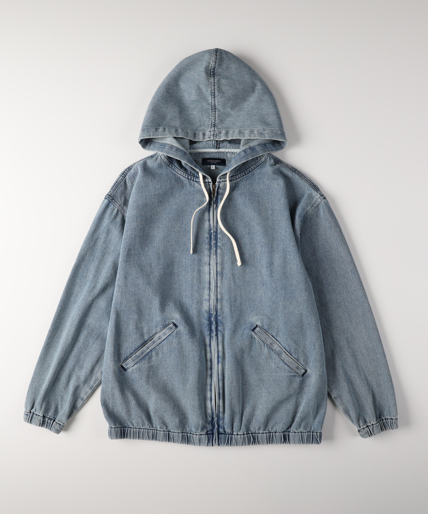 デニムフルジップパーカー