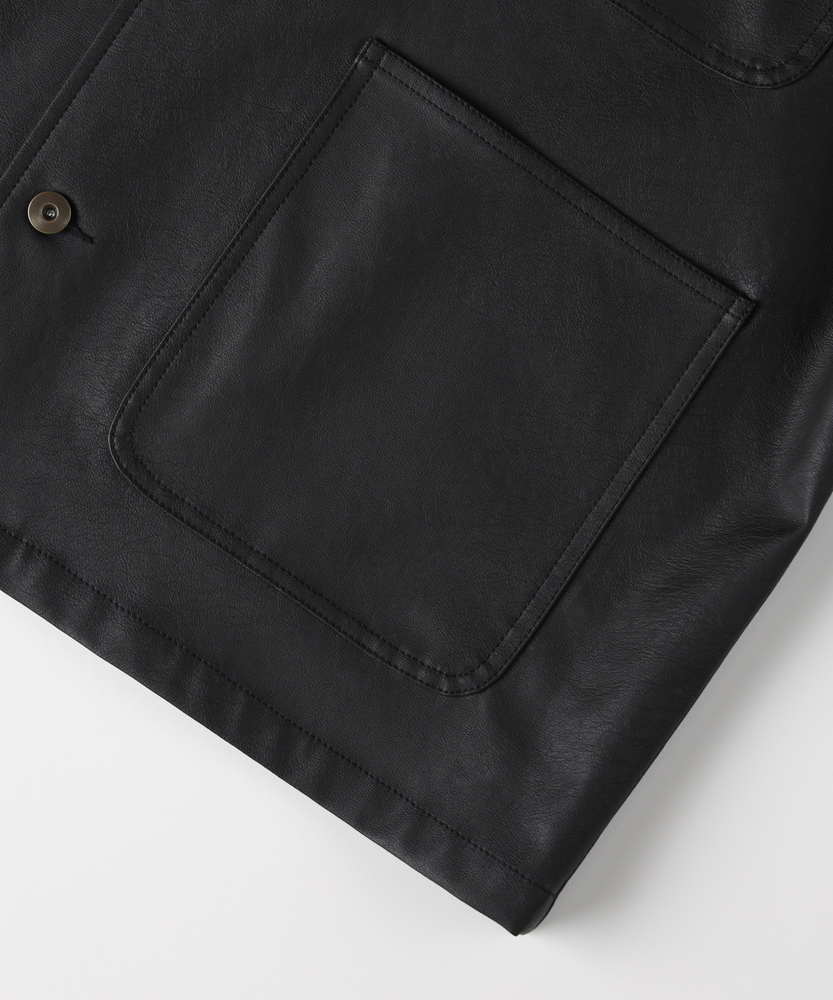 合成皮革カバーオール(S ブラック): ジャケット/アウター｜Right-on