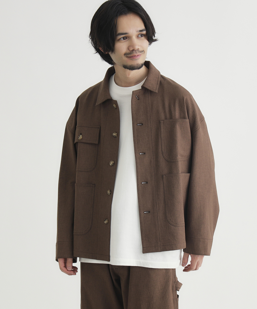 ダックライクシャツジャケット/セットアップ対応