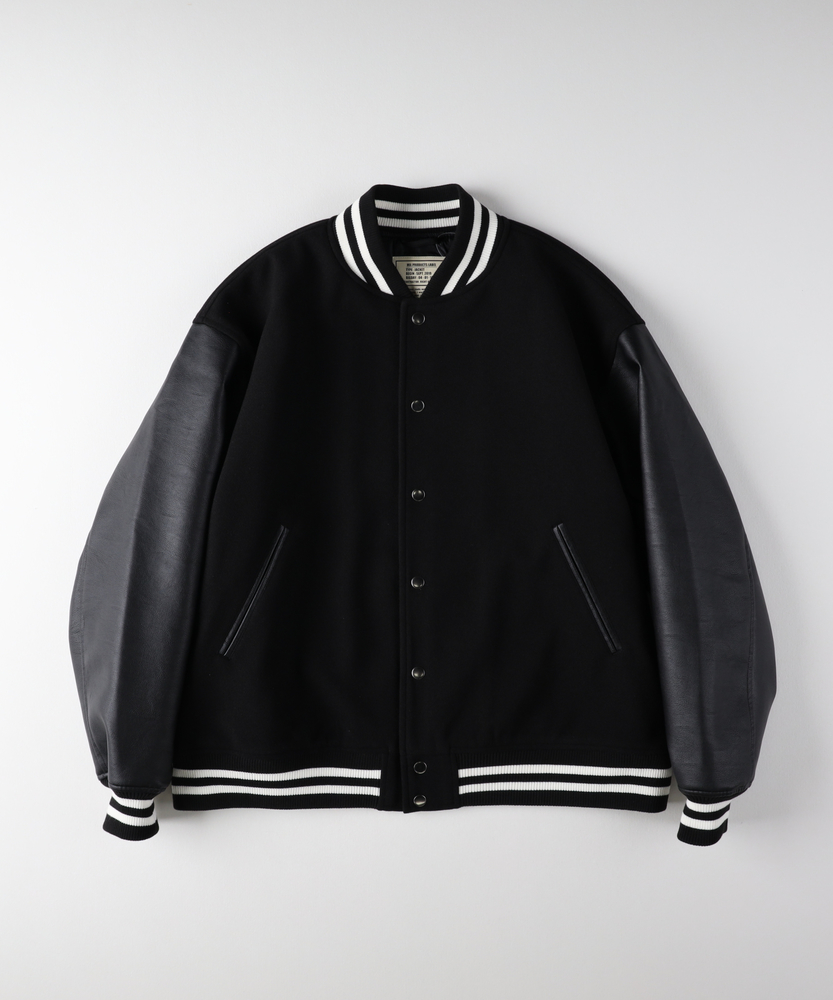 メンズ メルトン スタジャン ブラック グランジ 90s 長袖 アウター メンズ メルトン スタジャン ブラック グランジ 90s 長袖