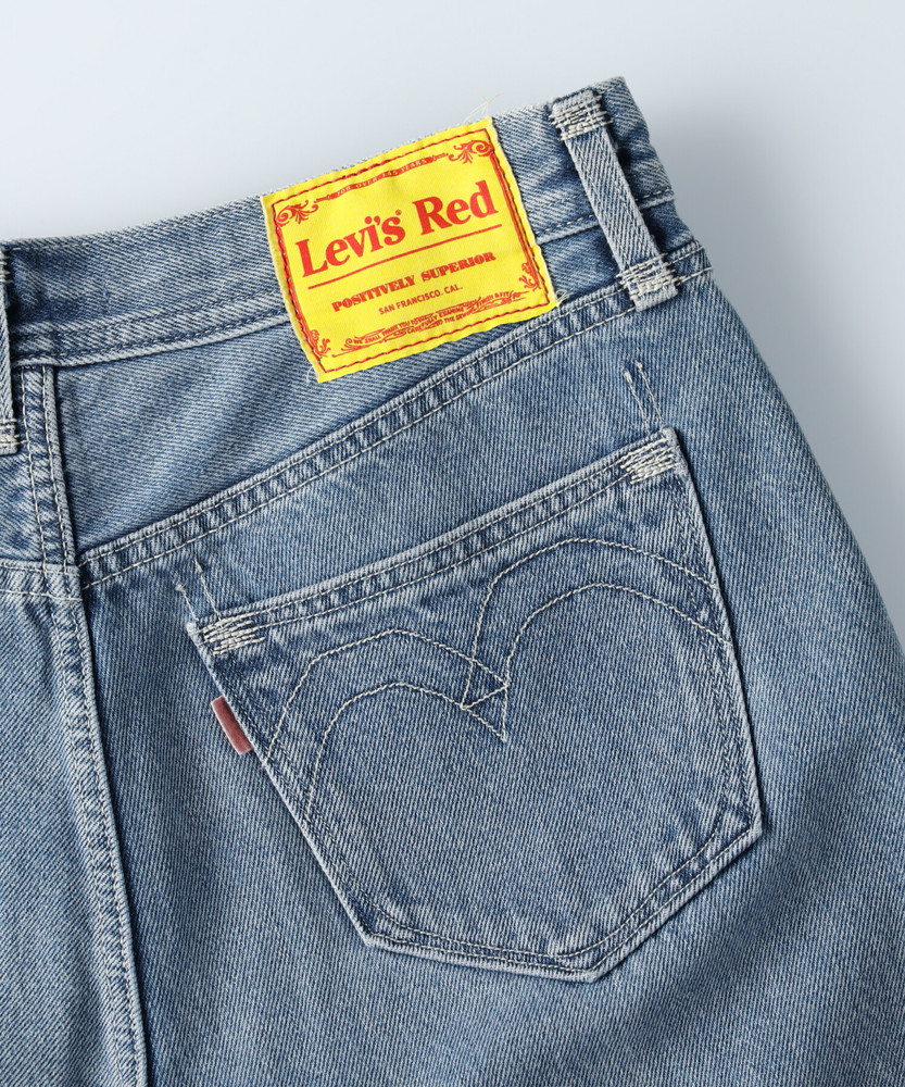 自宅で試着 返品送料無料 Red ルーズストレートデニムパンツ ジーンズセレクトショップ ライトオン