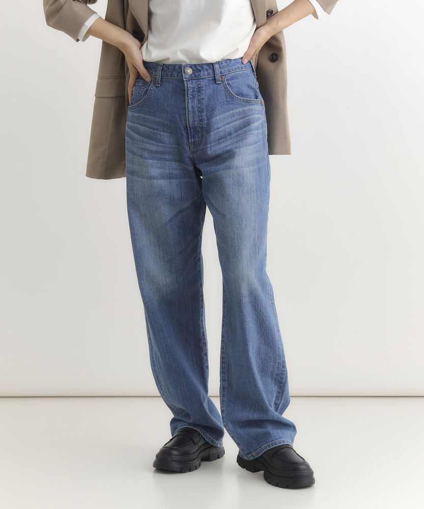 「ELSA」ルーズストレートパンツ【自宅で試着、返品送料無料】