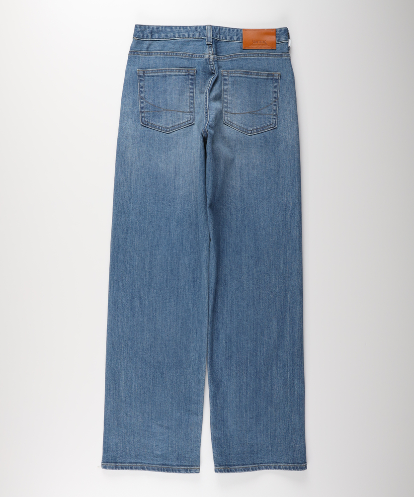 ELSA」ルーズストレートパンツ【自宅で試着、返品送料無料】(XS 淡加工