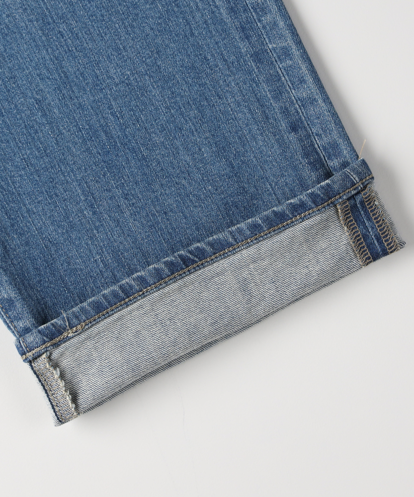 ELSA」ルーズストレートパンツ【自宅で試着、返品送料無料】(XS 淡加工