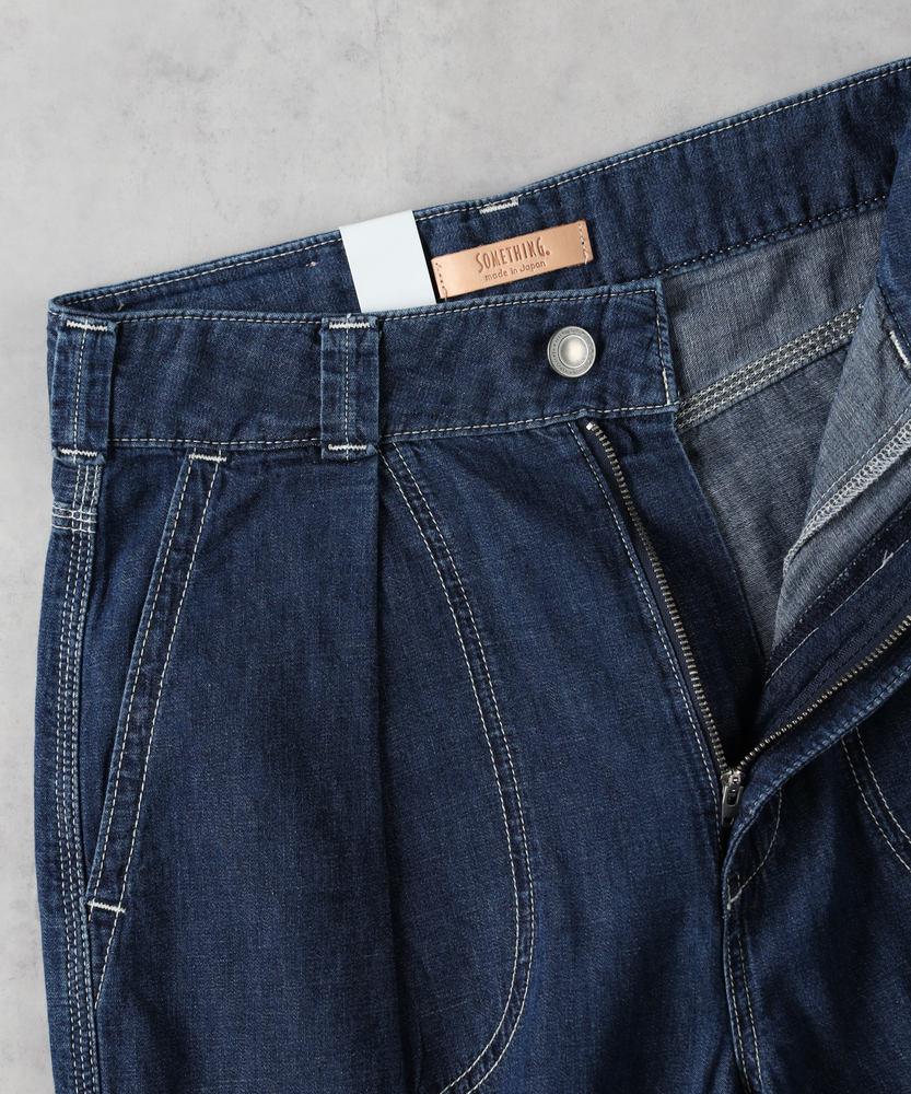 美品【かぐれ】コットンリネンデニムペインターパンツ カグレ かぐれ コットンリネンデニムペインターパンツ （INDIGO