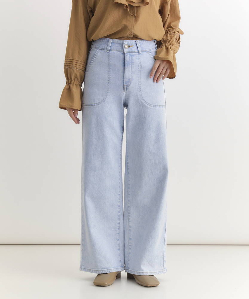 「LISA」レースアップワイドパンツ【自宅で試着、返品送料無料】