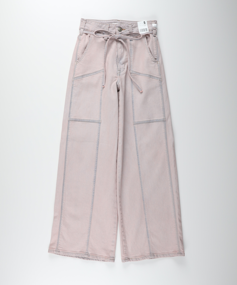 「LISA」ベルト付きワイドパンツ【自宅で試着、返品送料無料】