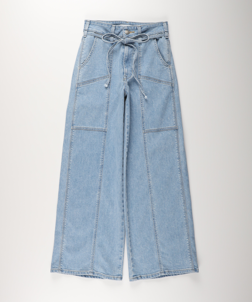 「LISA」ベルト付きワイドパンツ【自宅で試着、返品送料無料】