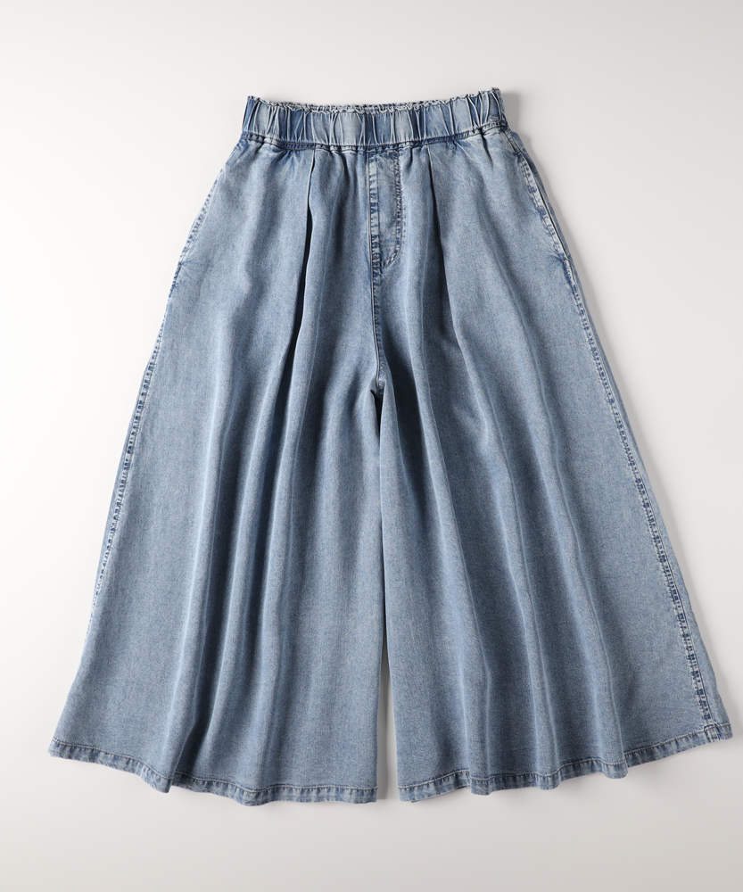 「COOLTOUCH」デニムガウチョパンツ