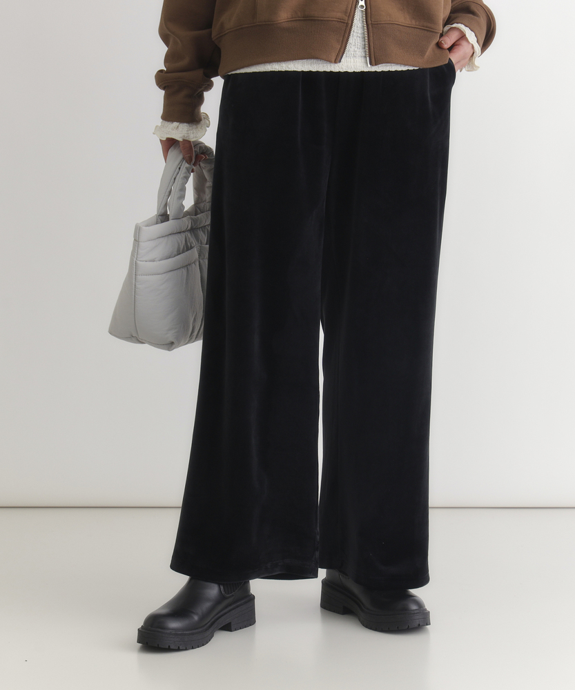 ベロアイージーワイドパンツ