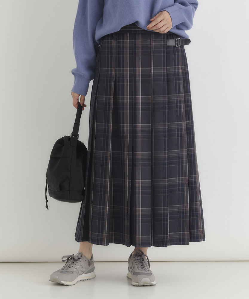 チェックプリーツスカート