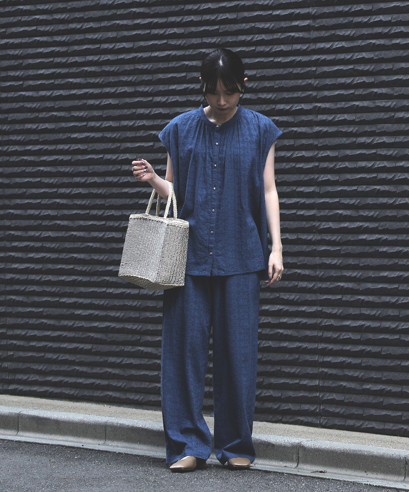 インド刺繍」ワイドパンツ(M ブルー): ボトムス｜Right-on公式